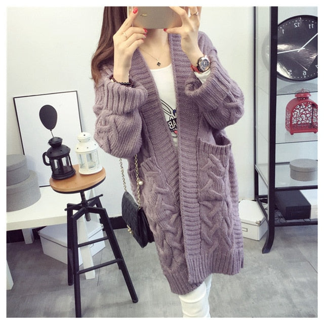 2019 Cardigan For Women Long Slim Knitted Basic Sweater Female Woman Sweaters Autumn Pull Femme